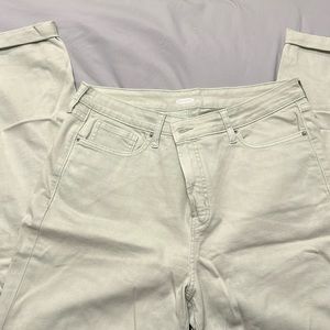 Light green straight jeans